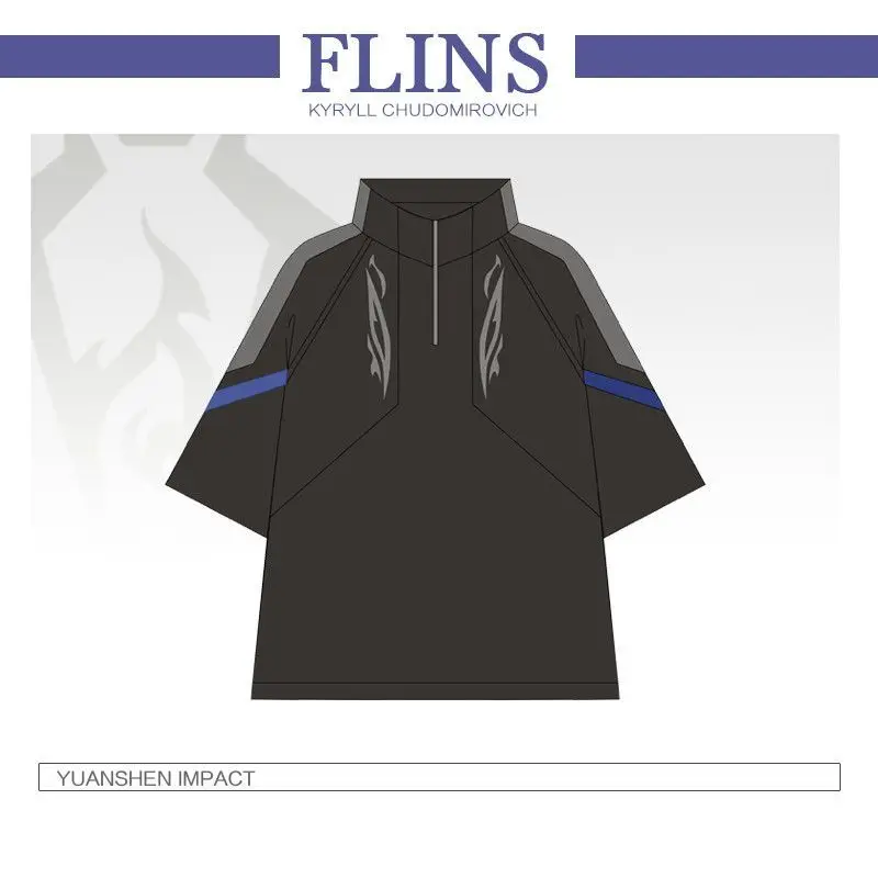 

Game Kyryll Chudomirovich Flins Genshin Impact Cosplay Costume T-shirt Shorts Casual Hoodie Wind Coat Pants Jacket Fashion Set