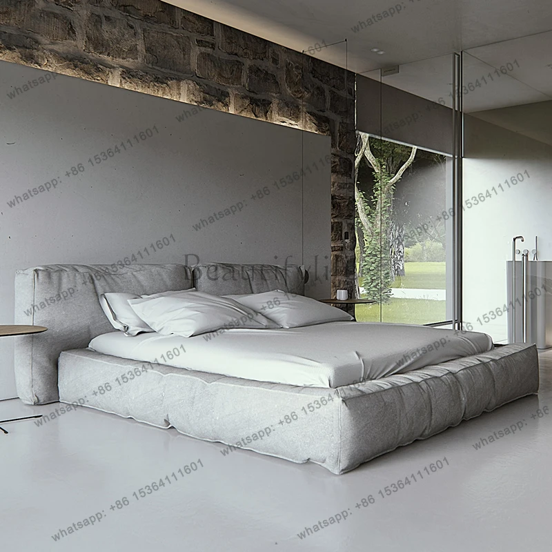 Minimalist Quality Wedding Bed Nordic Tatami Twin Design Confortable Light Luxury Bed Design Quality Full Body Muebles Furniture