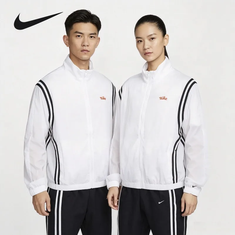 Nike Woven Gradient Print Wind Jacket Spring Fall Cyber Street Light Thin Seasonal OuterwearFN2867-100 1PCS