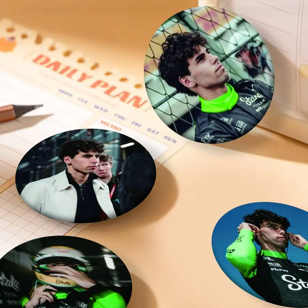 Racing G-Gabriel 5 B-Bortoleto Pins Badges Round Laser Badge Brooch Clothes Backpack Accessories
