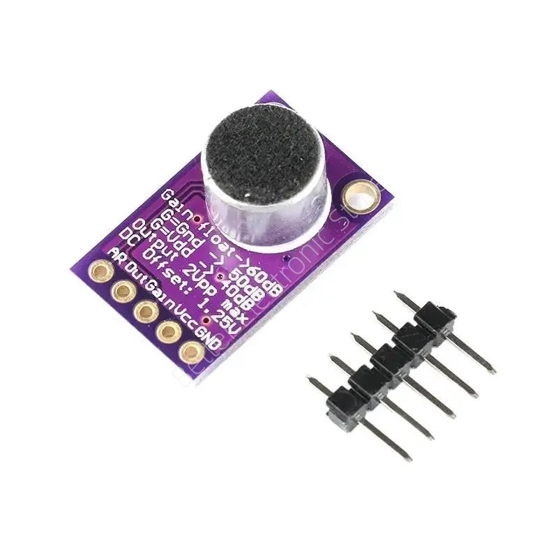 وحدة مضخم الميكروفون MAX9814 مع مضخم صوت منخفض الضوضاء AGC للميكروفون