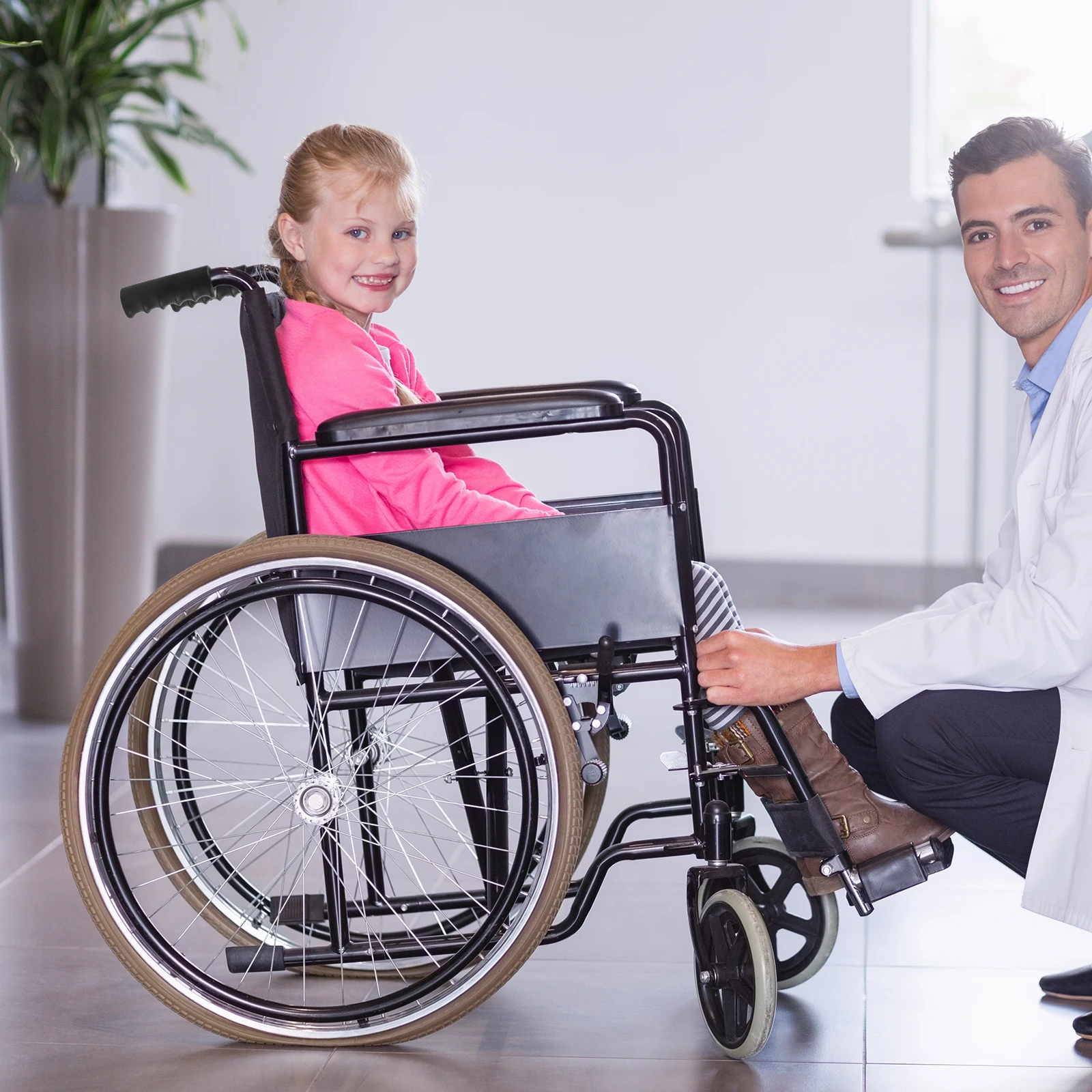 

2Pcs Universal Handle Grip Set PVC Anti-Slip Trolley Wheelchair Cart Hand Protector Comfortable Ergonomic Design for Shopping