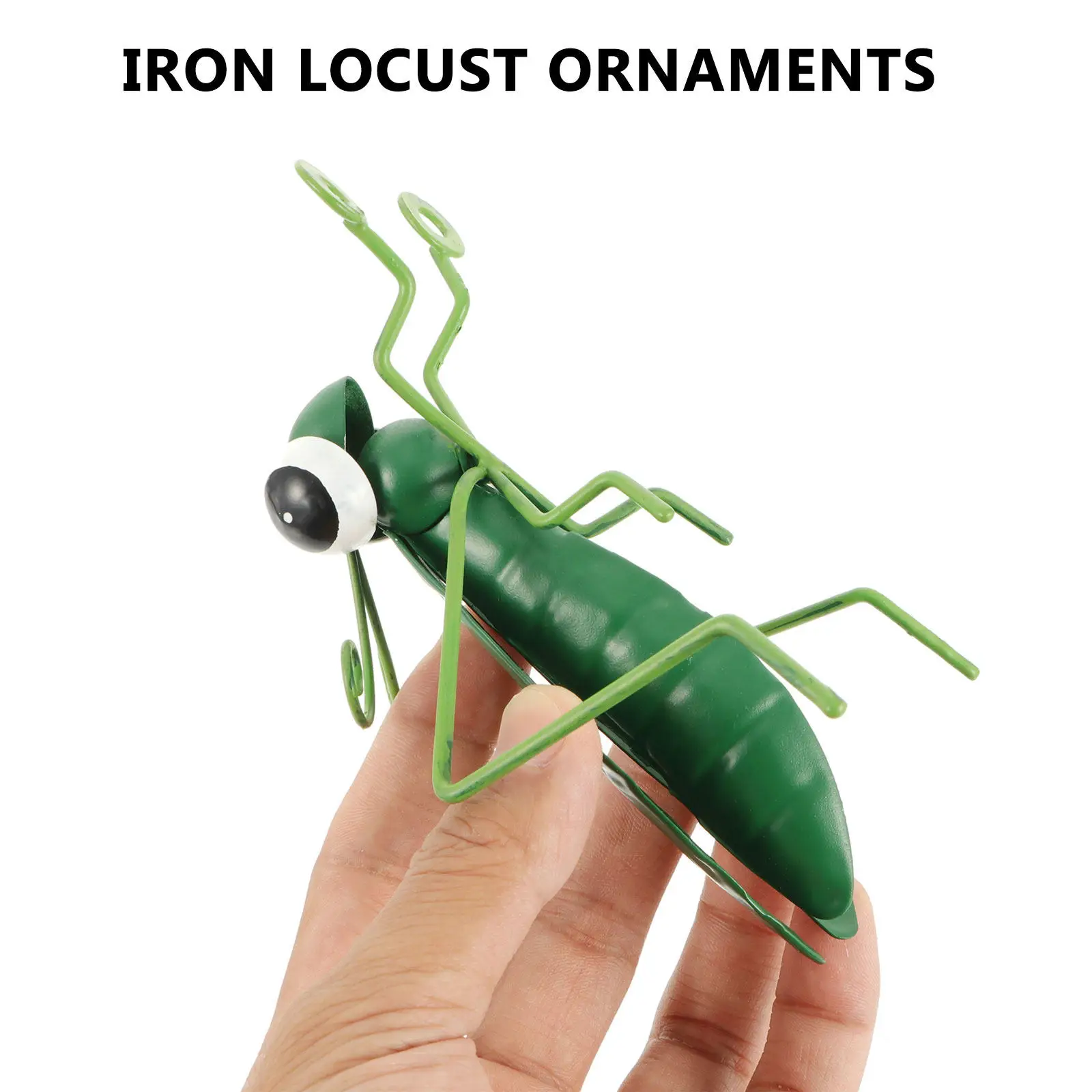 

1 шт. Декоративная фигурка кузнечика из железа и латуни, прочное украшение в виде насекомого для сада, дома, праздничного декора, железное украшение