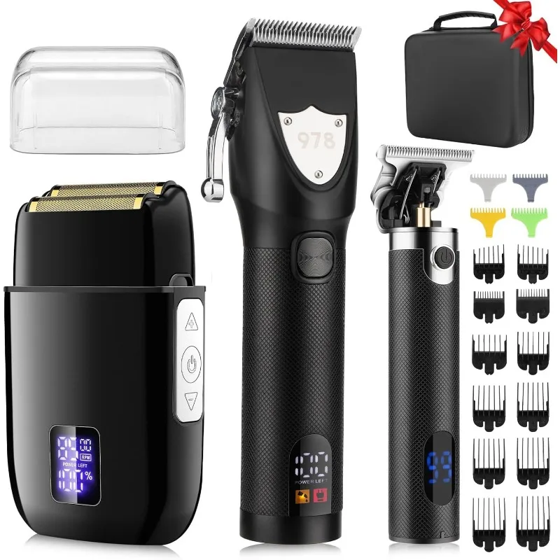 

Suttik Professional Hair Clippers Trimmer Shaver Set for Men, Electric Razor Foil Shavers Beard Trimmer for Men Combo Set of 3