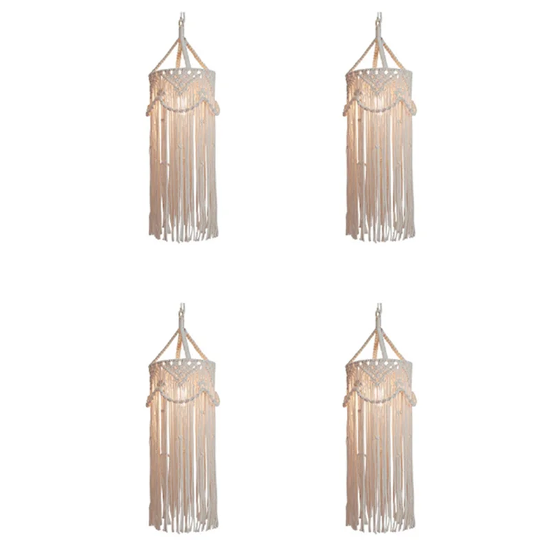 

LICE-4X Chandelier Boho Decor Hand-Woven Charm Macrame Wall Hanging Creative Home Bunk Home Decoration Lamp Shade Mandala