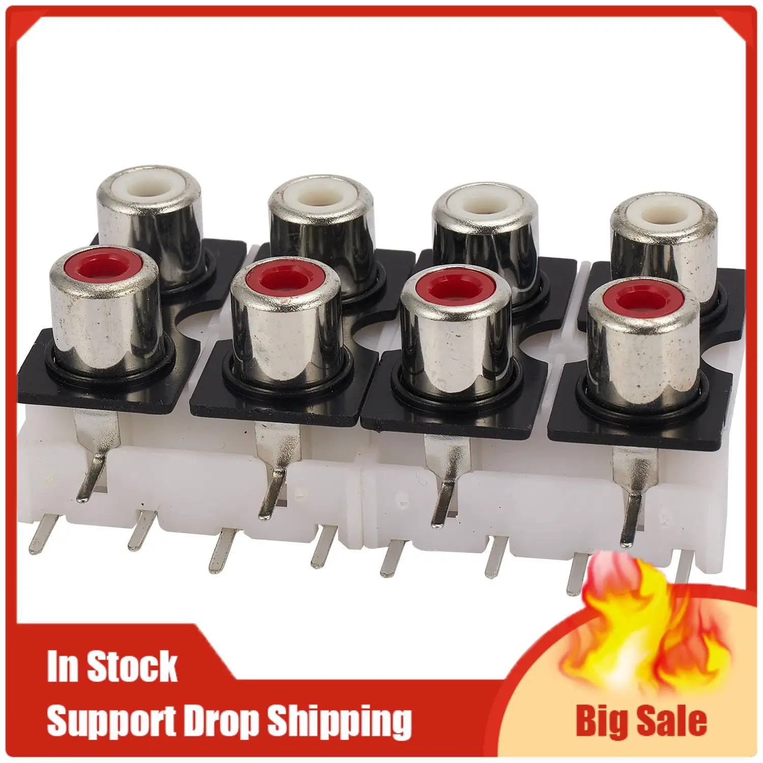 Top Deals Relay 4-Way Audio Input Signal Selector Switching RCA Audio Input Selection Board Of Rotary Switching For Amplifiers