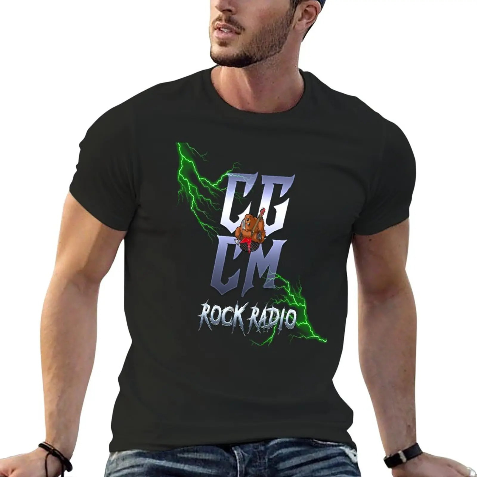 

New CGCM Rock Radio Gear T-Shirt cute clothes oversized t shirt anime fruit of the loom mens t shirts