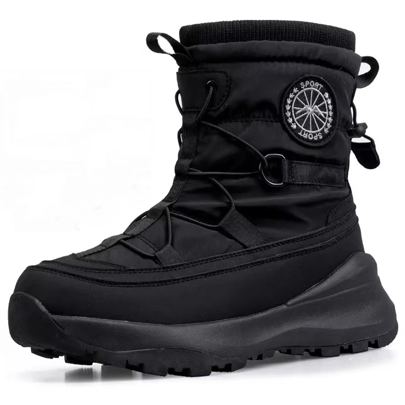 2026 New Snow Boots For Men Women Warm Plush Winter Boots Anti Slip Waterproof Men Shoes Outdoor Sports Cotton Boots Side Zipper
