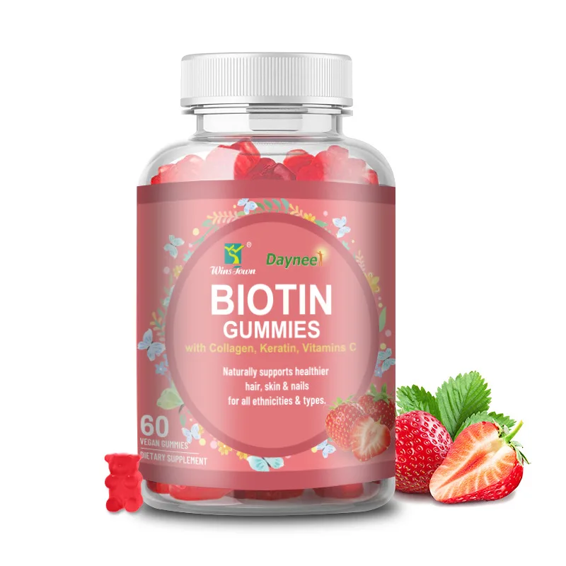 60 Capsules Biotin Soft Candy Improves Skin Nail Health While Promoting Hair Growth Enhancing Skin Elasticity Health Food