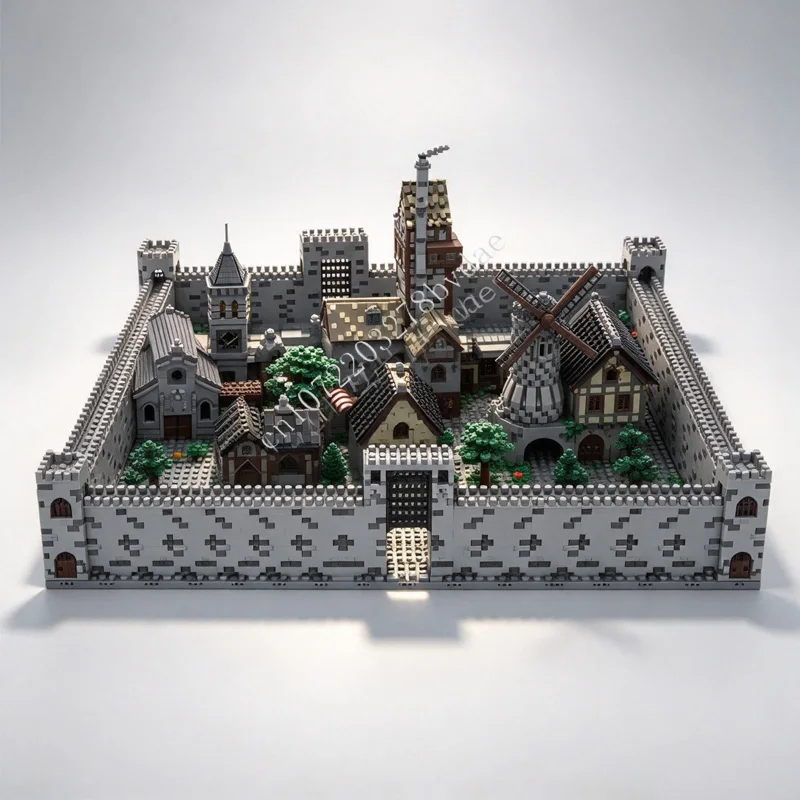 MOC Medieval Castle Custom Puzzle Model Medieval Modulars Bundle Technical  DIY Assembly Educational Set Toy adult Holiday Gifts