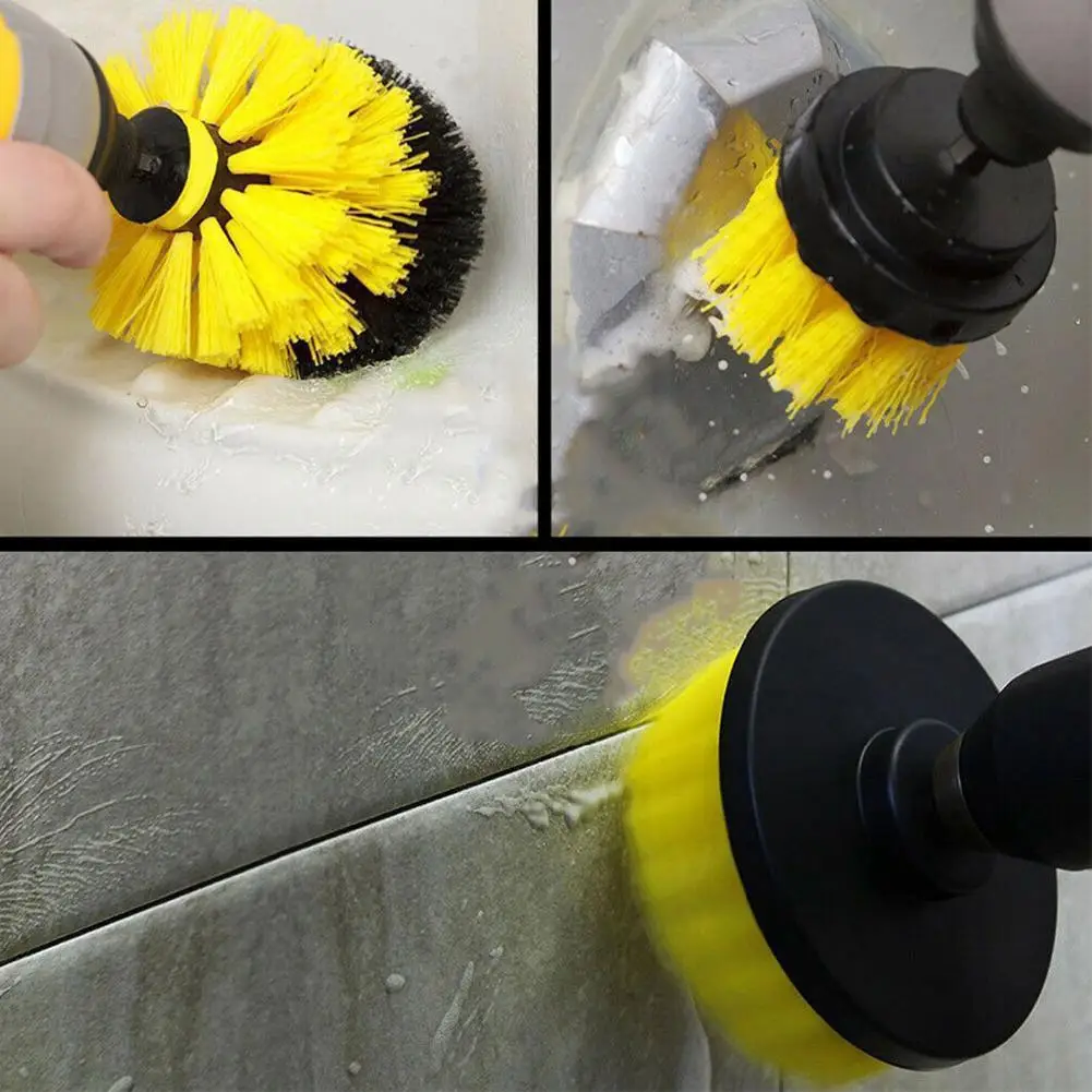 3-teiliges Bohrbürsten-Set, elektrische Reinigungsbürsten, Werkzeugset für Fugen, Boden, Badewanne, Dusche, Fliesen, Badezimmer, Küchenoberflächen – Detail 17
