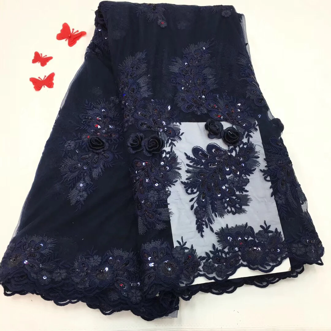 

French-Lace-Fabric-2018-High-Quality-lace Embroidered France Mesh Lace Fabrics Nigerian Guipure Cord Lace Trim Dresses R14