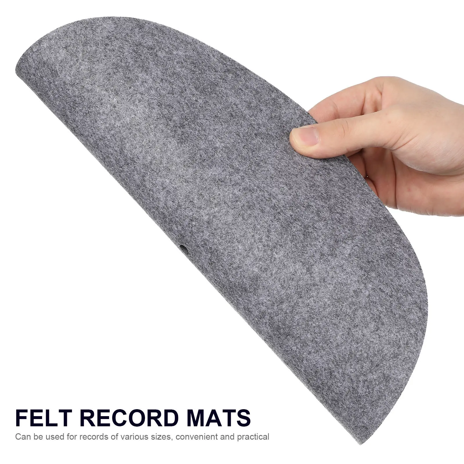 2Pcs Record Felt Mats Anti-Vibration Slipmat Set Non-Slip Platter Pads for Vinyl Players Reduces Static Protects Records