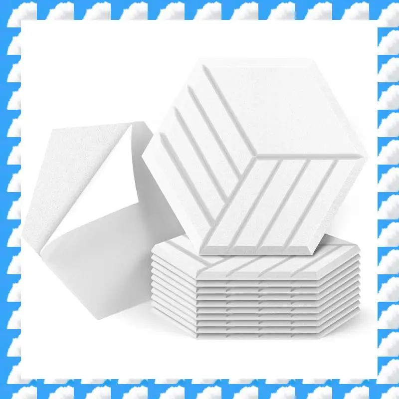 

ONGE 12 Pack Self Adhesive Acoustic Panels, 14 X 12 X 0.4Inch Soundproof Wall Panels, Sound Absorbing Panels