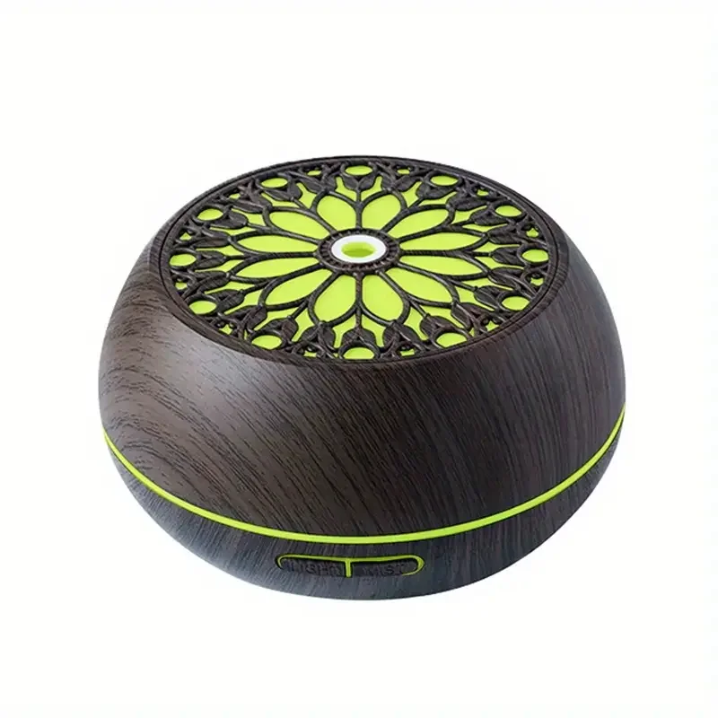 550ml Cool Mist Humidifier & Diffuser with 6 Essential Oils, Soundwave Tech, Remote Control, USB-Powered, Pre-Filter, Pink Flora