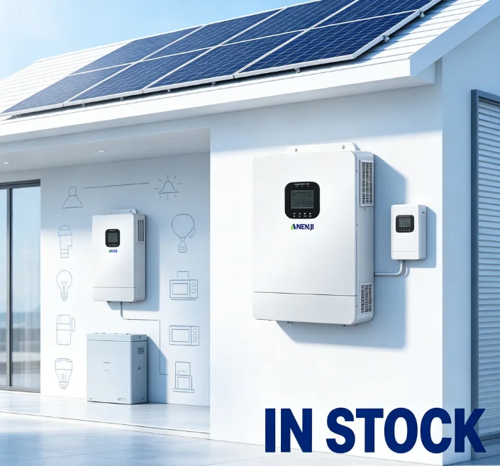 In Stock Anenji ANJ-6500W-LVP-WIFI Hybrid Inverter 120V All in One with WiFi CT Parallel US Version UL Certified