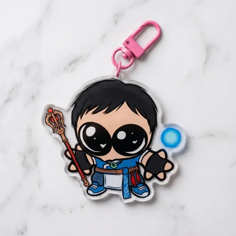 Overwatch Acrylic Keychain Funny Heroes OW2 Kawaii Gamer Gift Customizable Character Keyring for Fans