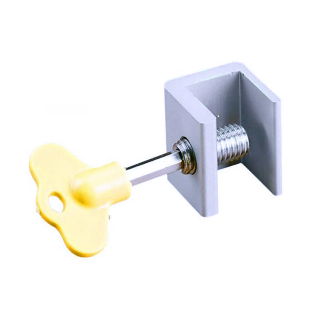 2PCS Adjustable Sliding Window Aluminum Alloy Stop Locks Security Door Frame Lock with Keys Home Office Security Lock Window