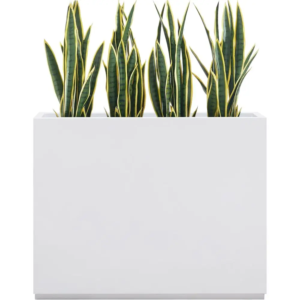 

Large Wallowa Outdoor Heavy Planter, 38 x 10 x 30, White, No Assembly, 48.8 lbs