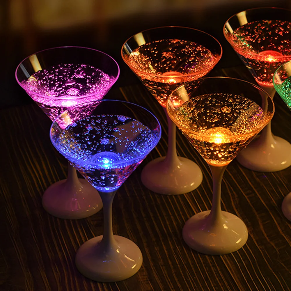 6pcs Blinking  Glow Mugs Water Liquid Activated Flashing Light Up Cup Suitable for Wedding Bar Club