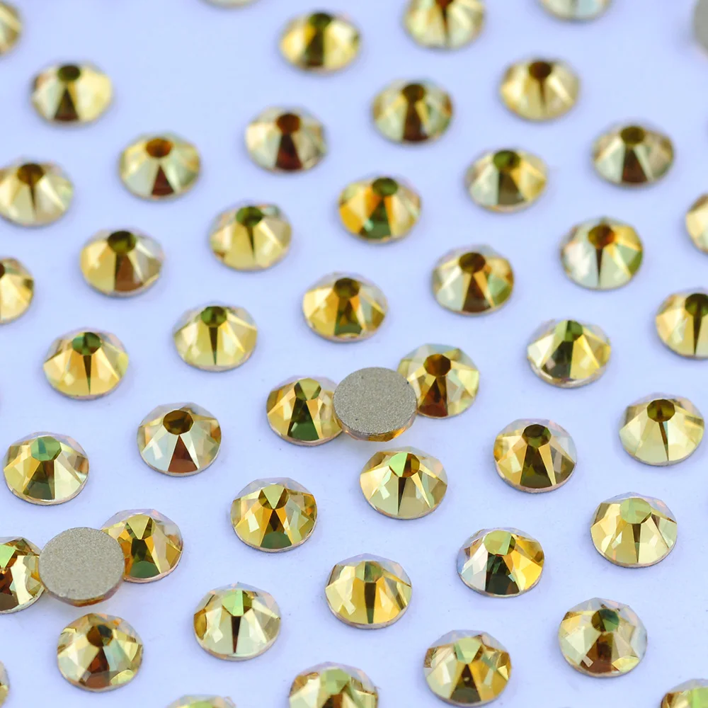 PUBRILEX 2088 Kristall-Strasssteine aus Glas Xirius Rund Nicht-Hotfix AB Sunshine Strass DIY-Zubehör Steine für Taschendekorationen – Detail 5