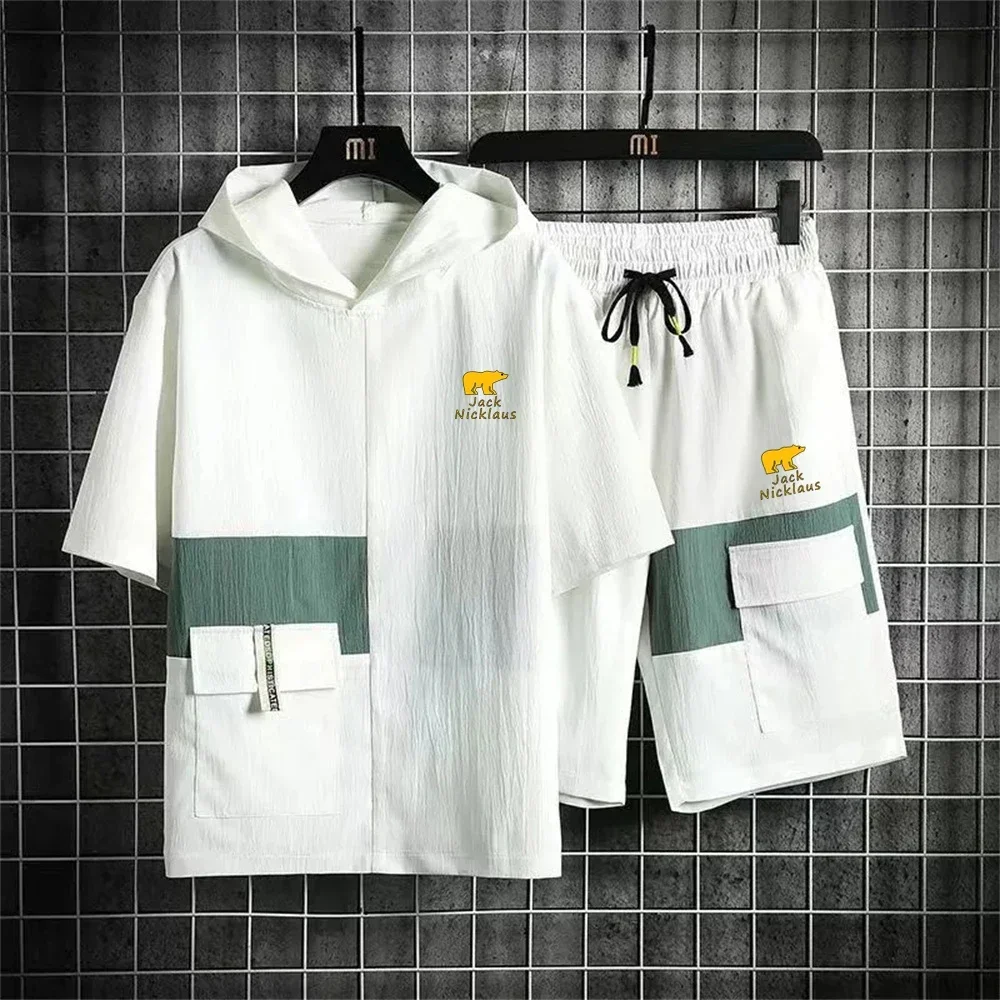 

Jack Nicklaus New Men Two Piece Set Golf T-shirt Men's Golf Clothing Sports Golf Shorts High Quality Golf Suits Men's Golf Wear