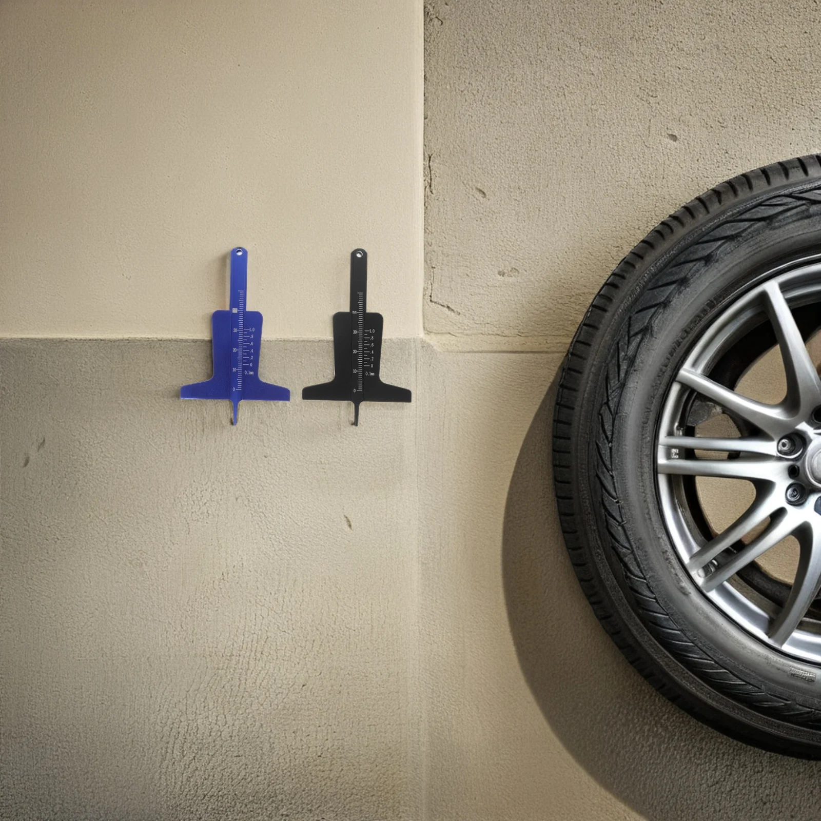 

2Pcs Tire Tread Depth Gauge Inch Mm Portable Vernier Caliper Measuring Tool for Cars Trucks Accurate Tire Wear Depth Checker