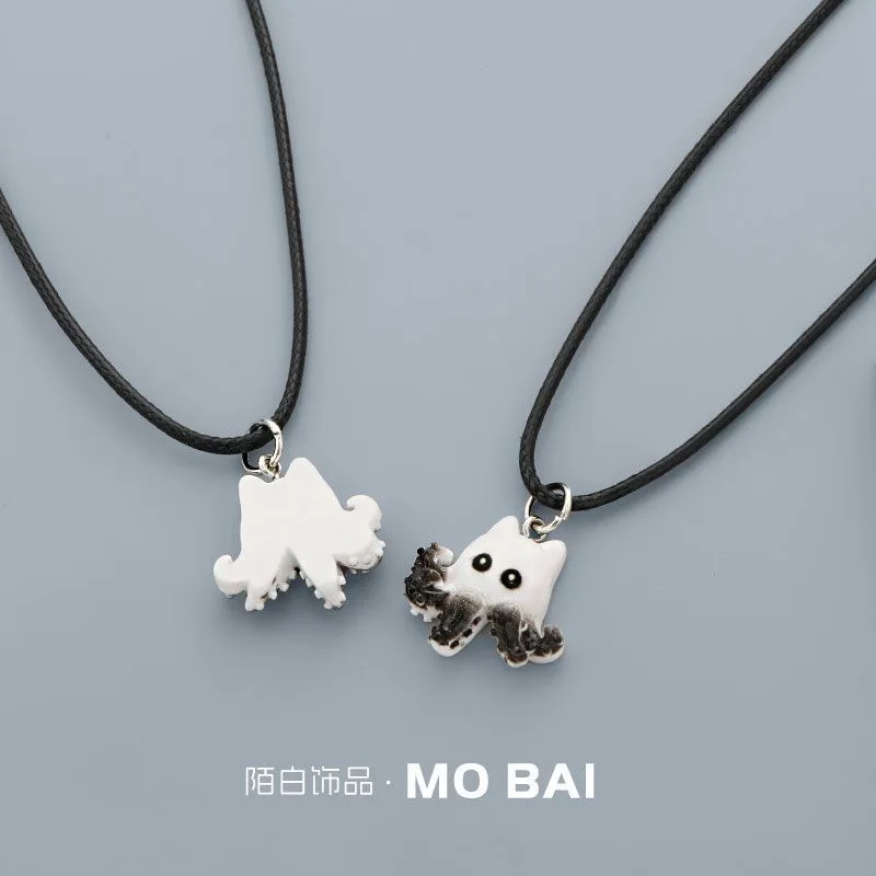 

Ожерелье Krusu Octopus Cat, уникальный и маленький дизайн, подвеска из смолы, подарочное украшение для студентов мужского и женского пола