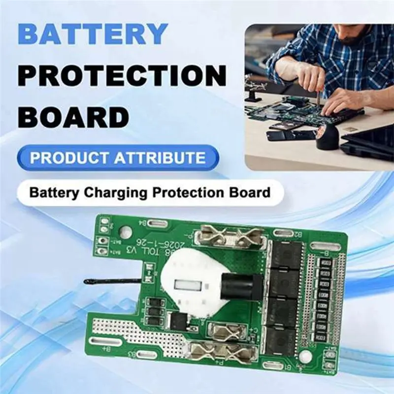 B27B For 21700 Battery Storage Box Case 10Core Battery Protection Board DC6A Fast Charging 4TOLL