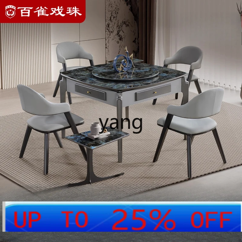 

cx automatic mahjong table dining table roller coaster mahjong machine household solid wood oblique mouth free push card