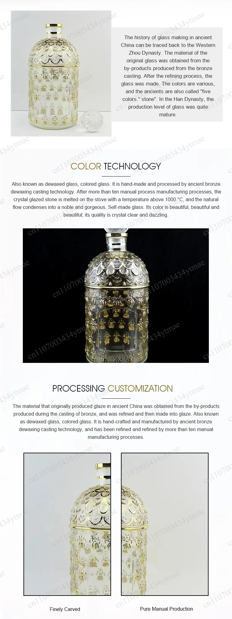 1000ml Hand Carved Honey Bottle Folk Art Crafts Creative Ornament Home Room Decor Art Collection