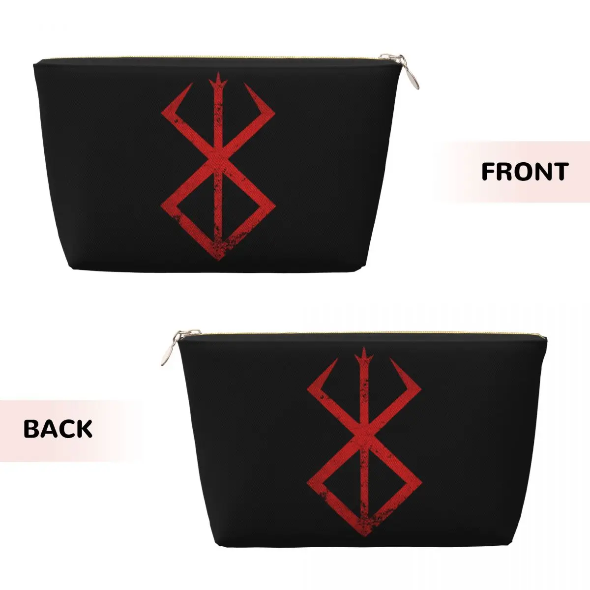 Custom Berserks Sacrifice Mark Demon Makeup Bag Women Travel Cosmetic Organizer Kawaii Anime Manga Storage Toiletry Bags