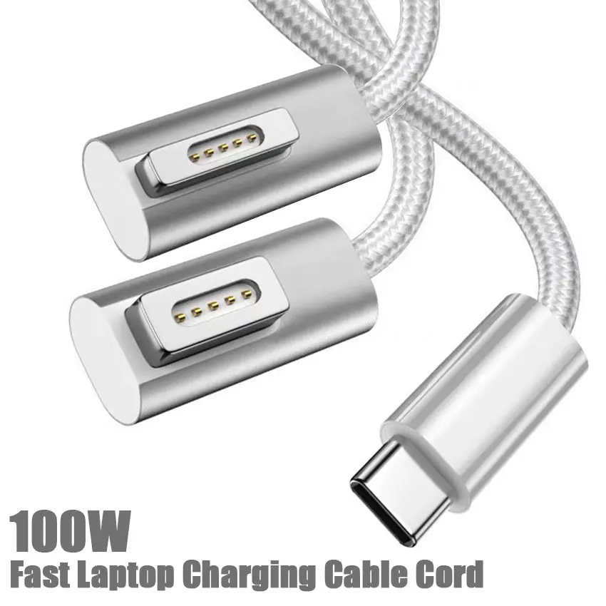 100W Fast Laptop Charging Cable Cord for Macbook Air Pro USB C Type C to Magnetic Plug Adapter for Magsaf