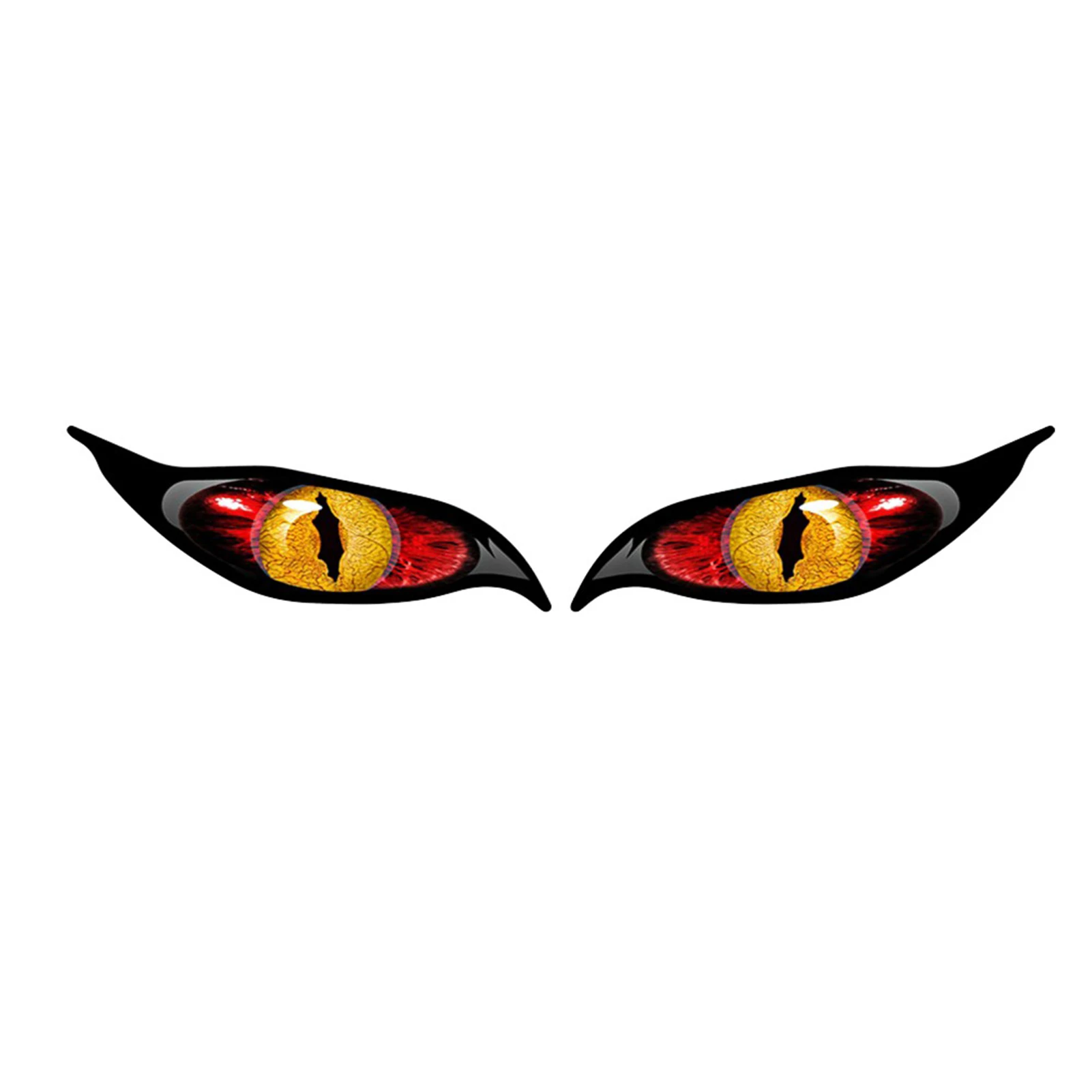 2PCS Car Stickers Evil Eye Zombie Style Sunproof Waterproof Decal for Rearview Mirror 5*2in Car Sticker Decoration