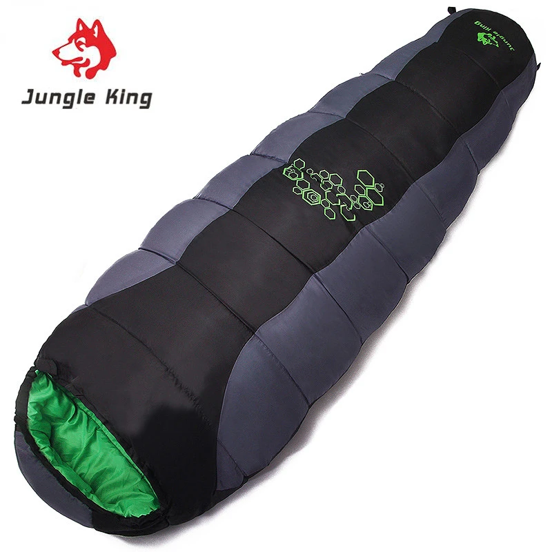 JUNGLE KING CY0901 RL Camping Sleeping Bag Lightweight Waterproof 4 Season Warm Cotton Sleeping Bag for Outdoor Traveling Hiking