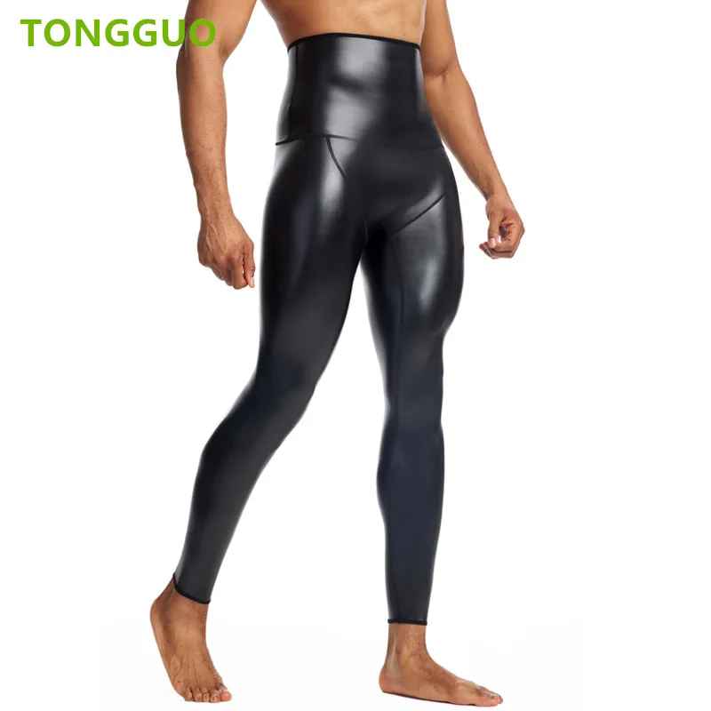 

Cool Guy Новые кожаные брюки с высокой талией Тонкие брюки из искусственной кожи Мужские формирователи тела Черные ковбойские мужские кожаные брюки Мотоциклетные брюки для верховой езды