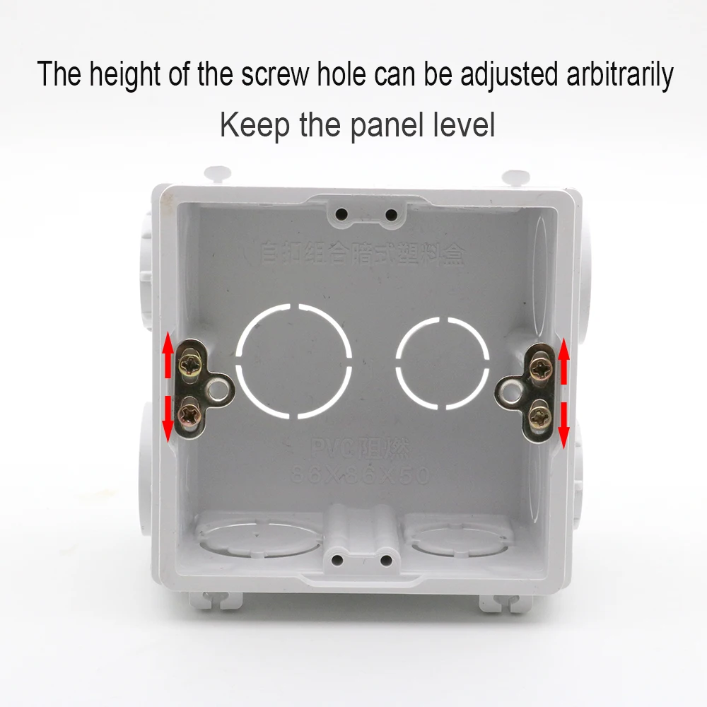 Rj11 rj45 jack, лицевая пластина, задняя коробка rj12, розетка, распределительная коробка, встроенная Магнитная коробка, огнестойкий ПВХ 86 мм