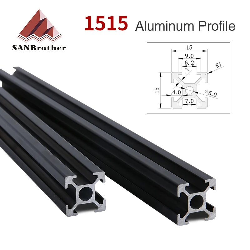 1pc Black 2020 2020V 2040 2040V 2080 2080V 4040V V-Slot Aluminum Profile EU standard Linear Rail CNC 3D Printer Track DIY Frame