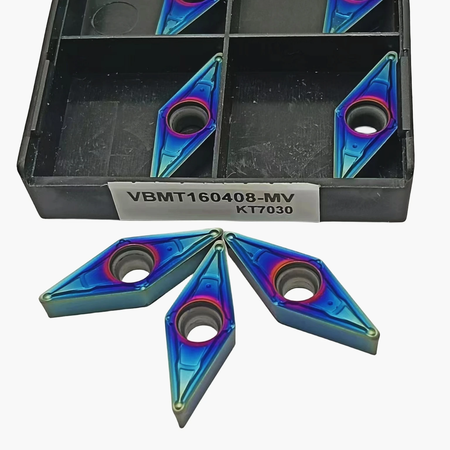Hoja de torneado de carburatore CNC, VBMT160404-MV, VBMT160408-MV, KT7030 VBMT160404-MV para acero inoxidable