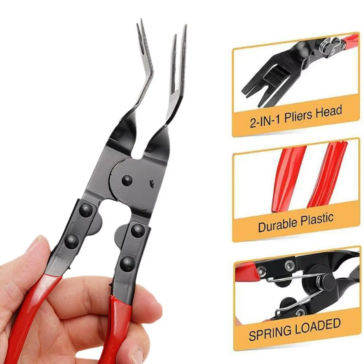 Yitong 1/2PCS Auto Trim Clip Pulling Pliers Plastic Retainer Rivet Remover For Motorcycle Door Panel Repair Dismantling Tool