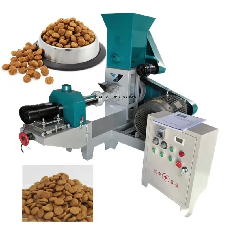Small farm dog food making machine floating fish ball extruder factory cat and dog food manufacturing equipment