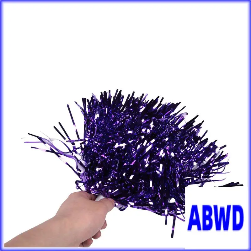 WD-72Pcs التشجيع بوم بومس رقائق معدنية يهتف بوم بومس مع مقبض بلاستيكي للبالغين والأطفال المشجعين حفلة الأرجواني