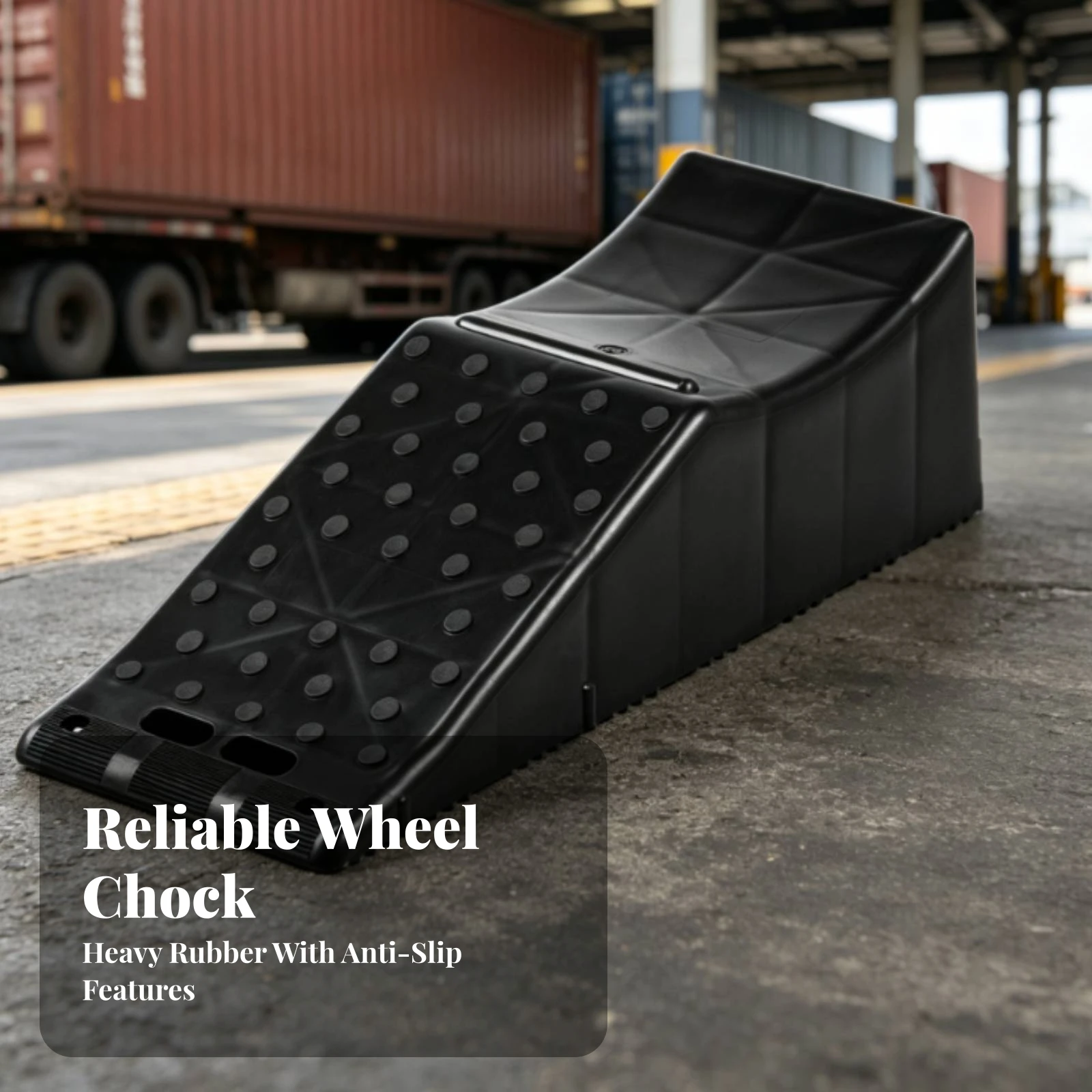Automotive Wheel Chock Rugged Triangular Wedge Wheel Chock Triangular Tire Block Portable Vehicle Accessory Compact for Slopes