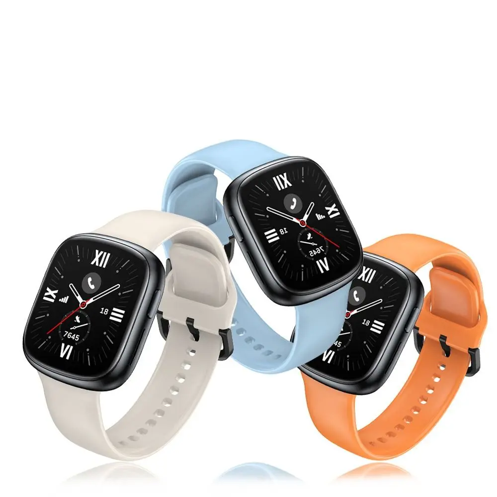Soft Replacement Silicone Strap Watch Smart Wristband Accessories Watchband Bracelet for Honor Watch 4 Smart Watch