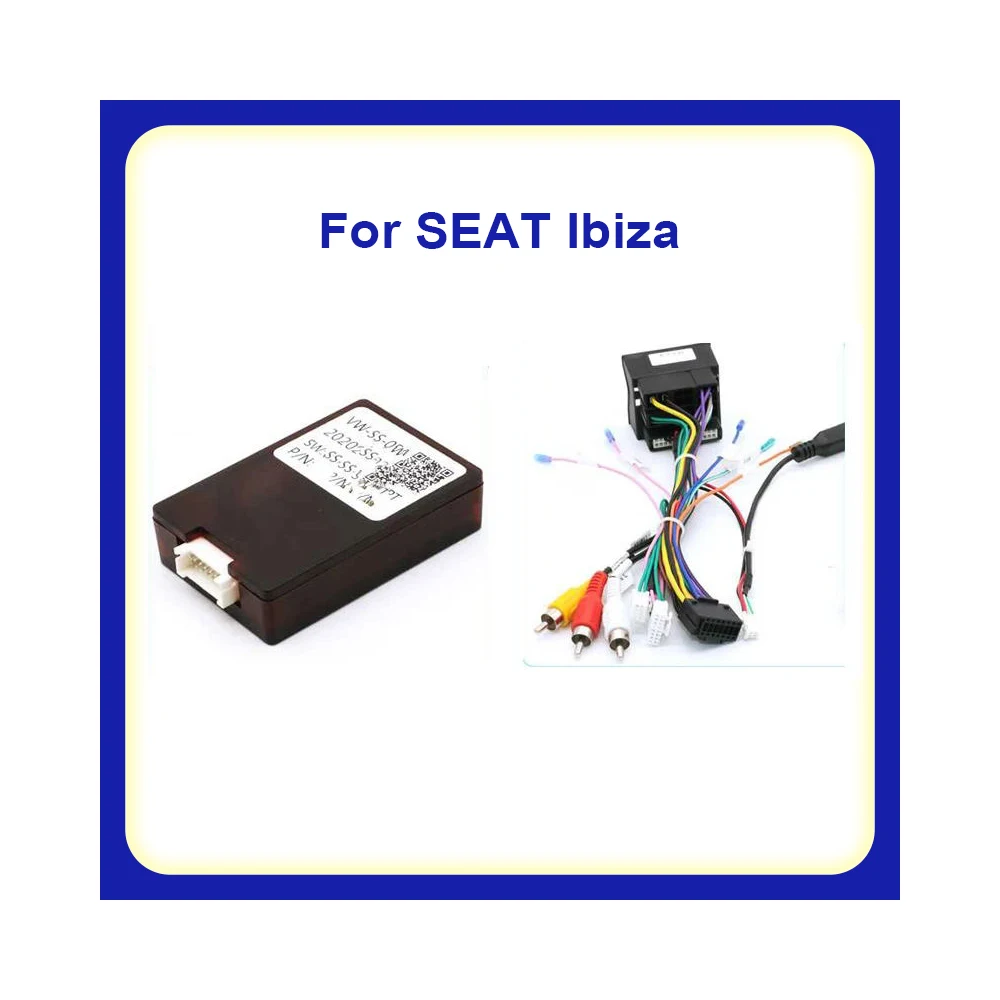 Canbus box adapter dekoder do SEAT Ibiza 16-pinowego kabla kable w wiązce zasilania Radio samochodowe z androidem Stereo