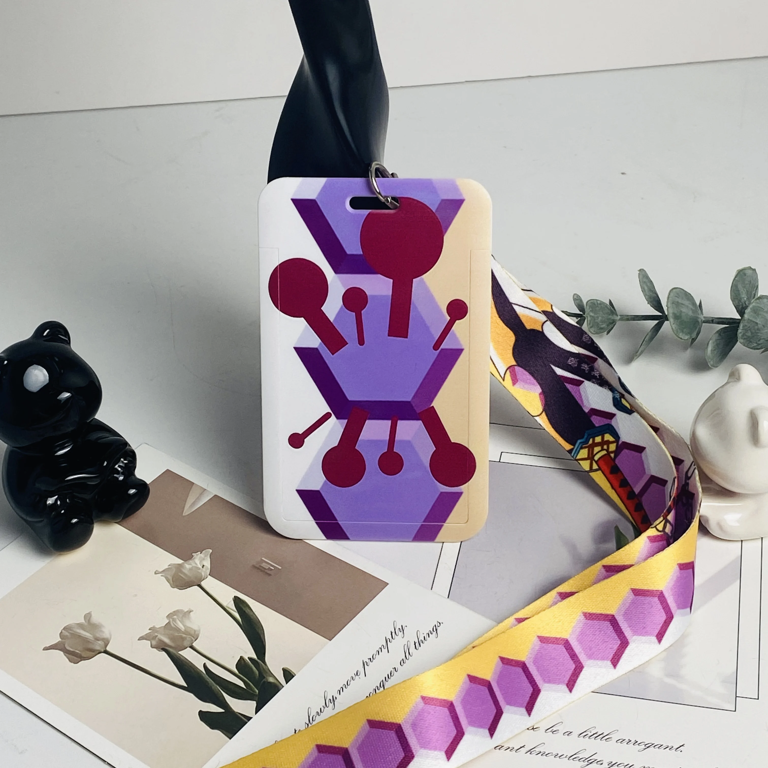 อะนิเมะผู้ถือบัตรสายคล้องคอพวงกุญแจ ID รถบัสบัตรเครดิต Pass แขวนเชือก Lariat Keyrings Lanyard อุปกรณ์เสริม