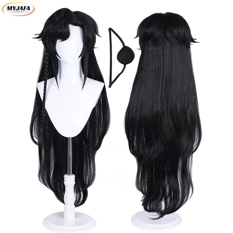 Hua Cheng San Lang cosplay wig heaven officcials cosplay Tian Guan Fu wig black heat resistant synthetic hair wigs wigs