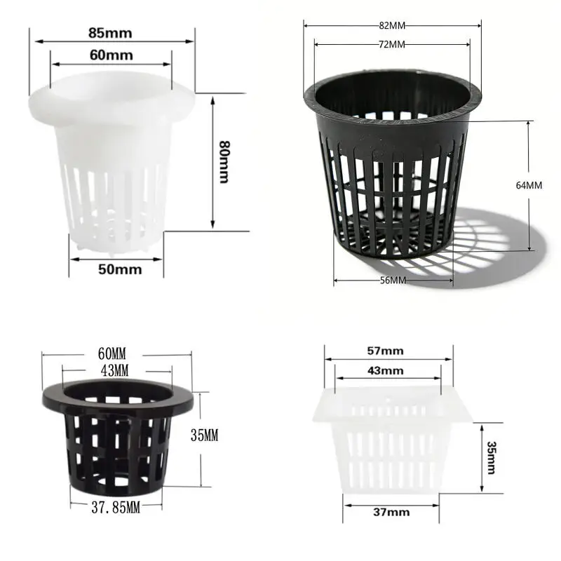 5/10Pcs Hydroponic Colonization Mesh, Plastic Mesh Pot for Vegetable Soilless Cultivation and Aquarium Plant Grow Cup
