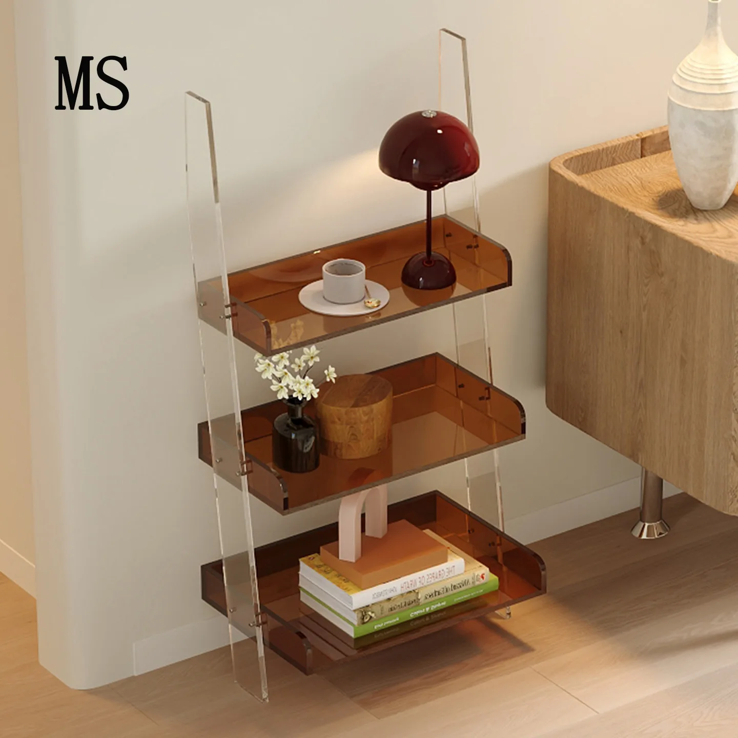 HT  acrylic edge few household simple transparent bedside locker Ready to ship and purchase with peace of mind