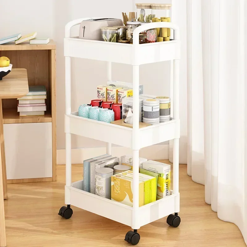 Trolley Rack Kitchen Floor Bedroom Multi-Layer Baby Snacks Mobile Bathroom Bathroom Storage Storage Rack